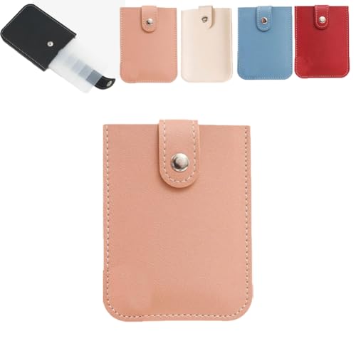 EIRZNGXQ Cardcarie – Kartenorganizer zum Herausziehen von Casexey – Druckknopfverschluss, Leder-Organizer-Tasche, personalisierter Kartenhalter, Kreditkartenetui, rose von EIRZNGXQ