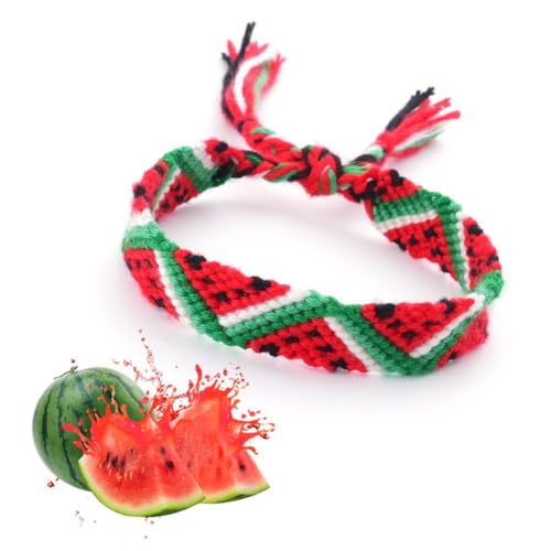 EIRZNGXQ Palästinensisches gewebtes Armband, Palästinensische Flagge, Wassermelonen-Armband, Palästina-Flagge, Armband, Schmuck, Geschenk für Damen und Herren, Legierung, Ohne Edelstein. von EIRZNGXQ