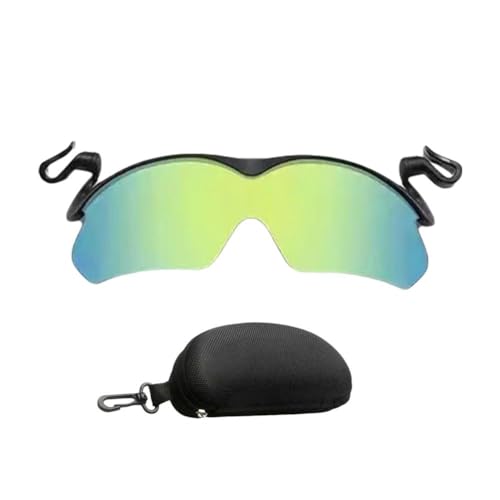 EIRZNGXQ Sport-Sonnenbrille mit Clip-Kappe, polarisierte Clip-Sonnenbrille, UV-Schutz, Herren-Sonnenbrille zum Angeln, Radfahren, Wandern, Radfahren, grün von EIRZNGXQ