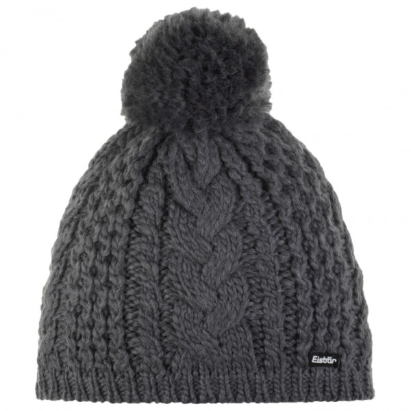 Eisbär - Afra Pompon Mütze Gr One Size grau von EISBÄR
