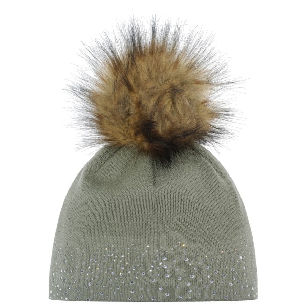 Eisbär - Women's Nalin Lux Crystal - Mütze Gr One Size oliv von EISBÄR