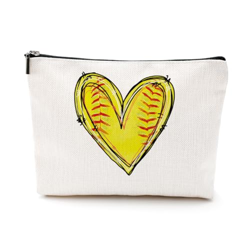 EIXU Inspirierende Kosmetiktasche, Softball-Geschenk, für Mütter, religiöse Geschenke für Frauen, Softballspieler, Weihnachten, Mehrfarbig 664, 10*7*2 inches von EIXU