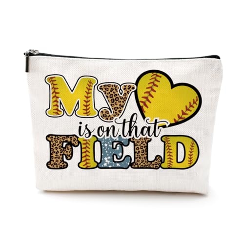 EIXU Inspirierende Kosmetiktasche, Softball-Geschenk, für Mütter, religiöse Geschenke für Frauen, Softballspieler, Weihnachten, Mehrfarbig 665, 10*7*2 inches von EIXU