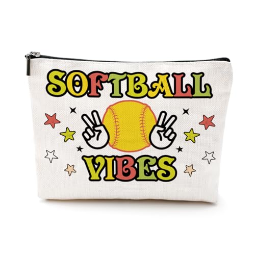 EIXU Inspirierende Kosmetiktasche, Softball-Geschenk, für Mütter, religiöse Geschenke für Frauen, Softballspieler, Weihnachten, Mehrfarbig 670, 10*7*2 inches von EIXU