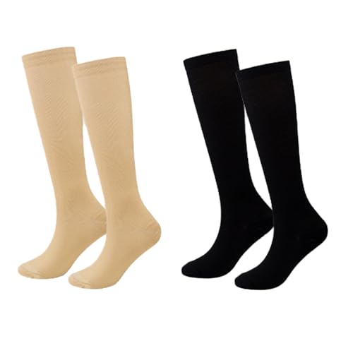 EIYVPRA Kompressionsstrümpfe Damen und Herren, 2 Paare kompressionsstrümpfe damen Kompressionssocken Medizinisch Kompressionsstrümpfe Kniestrümpfe Damen, Thrombosestrümpfe Compression Socks (L/XL) von EIYVPRA
