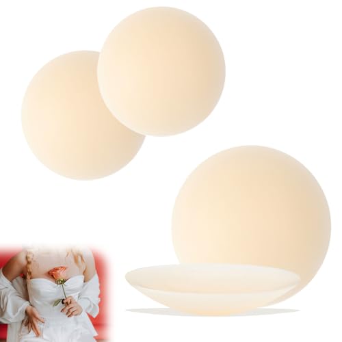 EIYVPRA Nippelpads - 2 Paare, Silikon Nipplepads,Nipple Cover für Damen, Wiederverwendbare & Waschbare Silikon Nippelabdeckungen Ultradünne Selbstkleb Unsichtbar Atmungsaktiv für Abendkleider[8 cm] von EIYVPRA