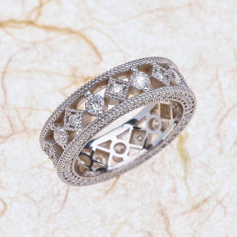 Diamant-Hochzeit Jahrestag Band/Diamant Ehering Jubiläumsband Ewigkeit von EJCOLLECTIONS