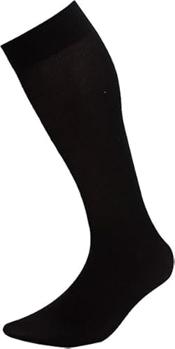 EJECUTIVO Lange Herrensocken aus Microcashmere – Einheitsgröße – Packung mit 3 Paar – angenehme Haptik – einfarbiges Design, Schwarz , Einheitsgröße Tall von EJECUTIVO