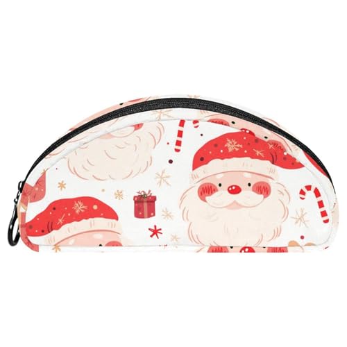 EJFICAHG Federtasche Christmas Santa Claus Pattern Stiftebox Schreibwarenetui Stifteetui Reißverschluss Makeup Kosmetiktasche Reiseveranstalter von EJFICAHG