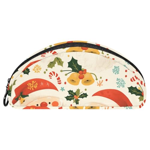 EJFICAHG Federtasche Cute Christmas Santa Claus Muster Stiftebox Schreibwarenetui Stifteetui Reißverschluss Makeup Kosmetiktasche Reiseveranstalter von EJFICAHG