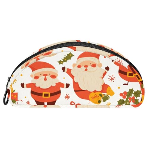 EJFICAHG Federtasche Cute Christmas Santa Claus Muster Stiftebox Schreibwarenetui Stifteetui Reißverschluss Makeup Kosmetiktasche Reiseveranstalter von EJFICAHG