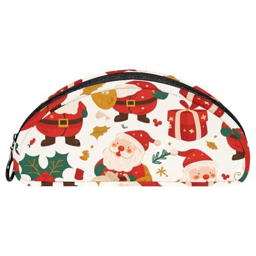 EJFICAHG Federtasche Cute Christmas Santa Claus Muster Stiftebox Schreibwarenetui Stifteetui Reißverschluss Makeup Kosmetiktasche Reiseveranstalter von EJFICAHG