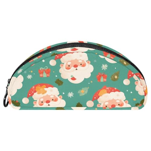 EJFICAHG Federtasche Cute Christmas Santa Claus Muster Stiftebox Schreibwarenetui Stifteetui Reißverschluss Makeup Kosmetiktasche Reiseveranstalter von EJFICAHG