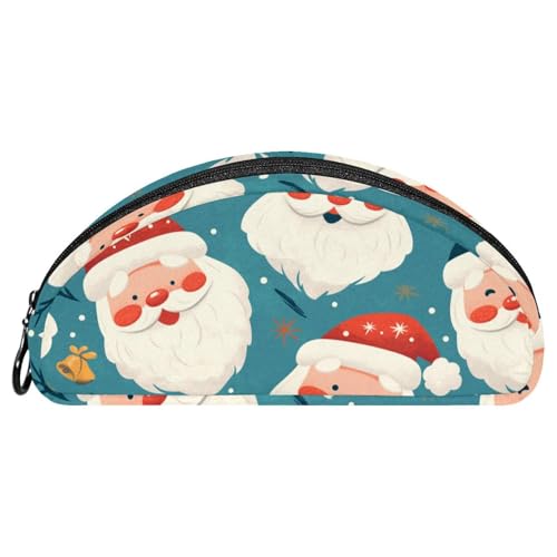 EJFICAHG Federtasche Cute Christmas Santa Claus Muster Stiftebox Schreibwarenetui Stifteetui Reißverschluss Makeup Kosmetiktasche Reiseveranstalter von EJFICAHG