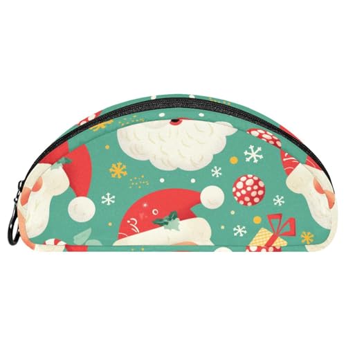 EJFICAHG Federtasche Cute Christmas Santa Claus Muster Stiftebox Schreibwarenetui Stifteetui Reißverschluss Makeup Kosmetiktasche Reiseveranstalter von EJFICAHG