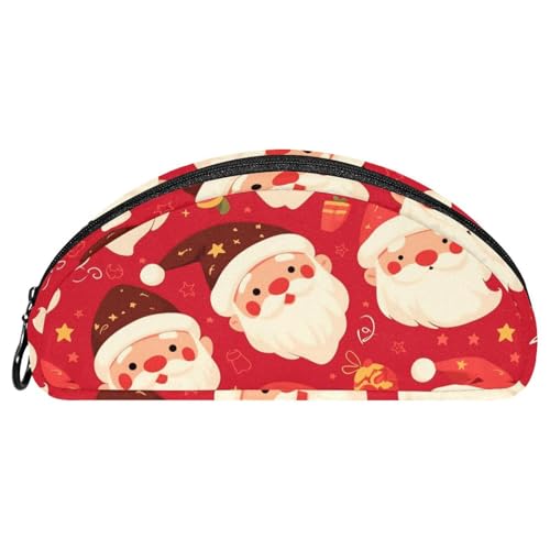EJFICAHG Federtasche Cute Christmas Santa Claus Pattern Stiftebox Schreibwarenetui Stifteetui Reißverschluss Makeup Kosmetiktasche Reiseveranstalter von EJFICAHG