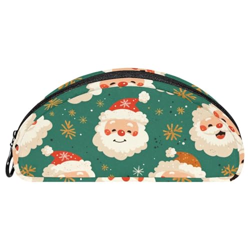 EJFICAHG Federtasche Cute Christmas Santa Claus Pattern Stiftebox Schreibwarenetui Stifteetui Reißverschluss Makeup Kosmetiktasche Reiseveranstalter von EJFICAHG
