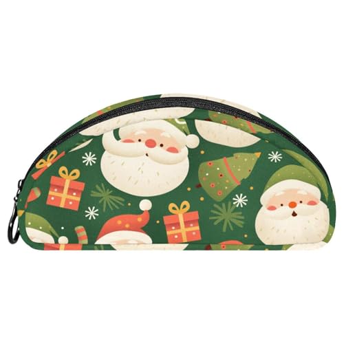 EJFICAHG Federtasche Cute Christmas Santa Claus Pattern Stiftebox Schreibwarenetui Stifteetui Reißverschluss Makeup Kosmetiktasche Reiseveranstalter von EJFICAHG