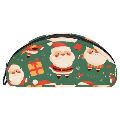 EJFICAHG Federtasche Cute Christmas Santa Claus Pattern Stiftebox Schreibwarenetui Stifteetui Reißverschluss Makeup Kosmetiktasche Reiseveranstalter von EJFICAHG