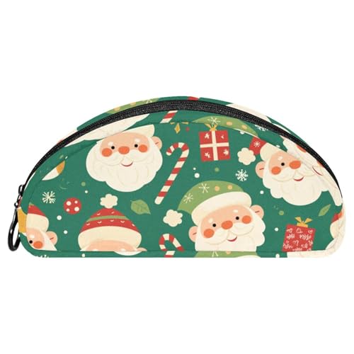 EJFICAHG Federtasche Cute Christmas Santa Claus Pattern Stiftebox Schreibwarenetui Stifteetui Reißverschluss Makeup Kosmetiktasche Reiseveranstalter von EJFICAHG