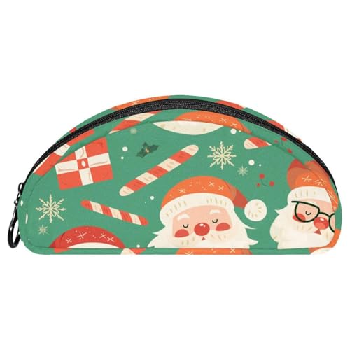 EJFICAHG Federtasche Cute Christmas Santa Claus Pattern Stiftebox Schreibwarenetui Stifteetui Reißverschluss Makeup Kosmetiktasche Reiseveranstalter von EJFICAHG