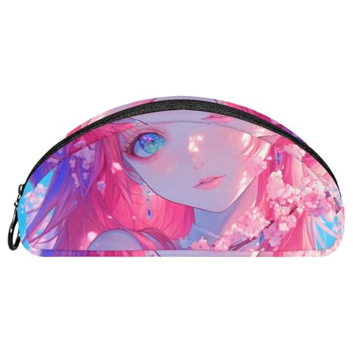 EJFICAHG Federtasche Kirschblüten Anime Girl Stiftebox Schreibwarenetui Stifteetui Reißverschluss Makeup Kosmetiktasche Reiseveranstalter von EJFICAHG