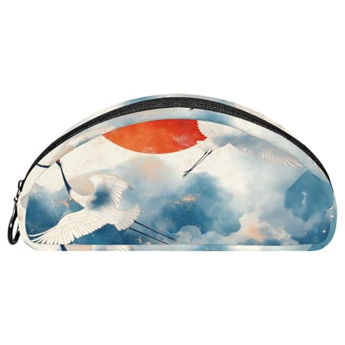 EJFICAHG Federtasche Kranichvögel Chinesische Wolken Landschaft Stiftebox Schreibwarenetui Stifteetui Reißverschluss Makeup Kosmetiktasche Reiseveranstalter von EJFICAHG