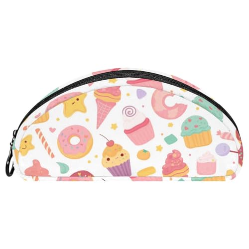 EJFICAHG Federtasche Niedliche Eiscreme-Muster Stiftebox Schreibwarenetui Stifteetui Reißverschluss Makeup Kosmetiktasche Reiseveranstalter von EJFICAHG