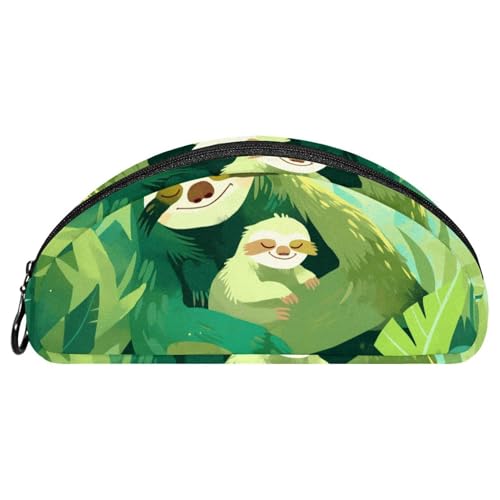 EJFICAHG Federtasche Niedliche Faultiere Dschungel Stiftebox Schreibwarenetui Stifteetui Reißverschluss Makeup Kosmetiktasche Reiseveranstalter von EJFICAHG