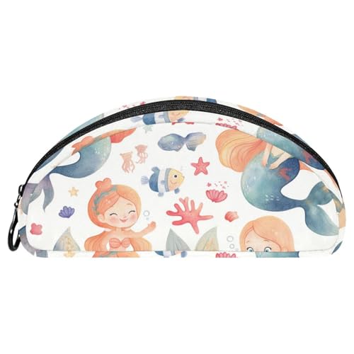 EJFICAHG Federtasche Niedliches Meerjungfrau-Mädchen Stiftebox Schreibwarenetui Stifteetui Reißverschluss Makeup Kosmetiktasche Reiseveranstalter von EJFICAHG