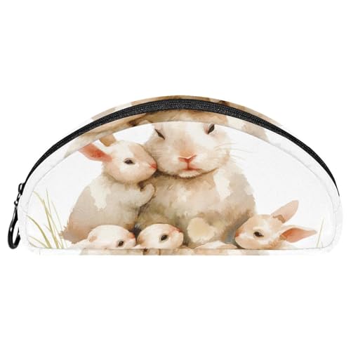 EJFICAHG Federtasche Ostern Kaninchen Bunny Stiftebox Schreibwarenetui Stifteetui Reißverschluss Makeup Kosmetiktasche Reiseveranstalter von EJFICAHG