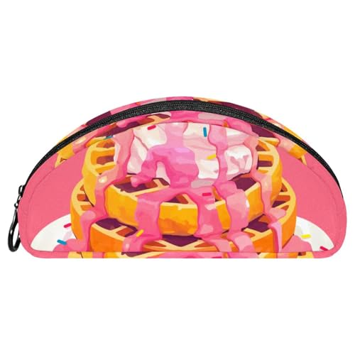 EJFICAHG Federtasche Rosa Kuchen Dessert Stiftebox Schreibwarenetui Stifteetui Reißverschluss Makeup Kosmetiktasche Reiseveranstalter von EJFICAHG