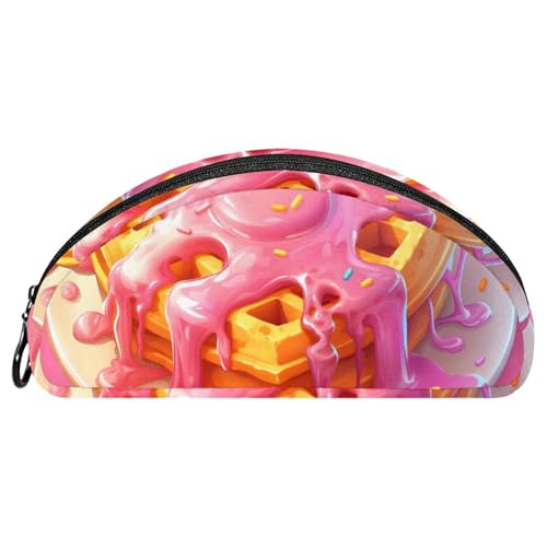 EJFICAHG Federtasche Rosa Kuchen Dessert Stiftebox Schreibwarenetui Stifteetui Reißverschluss Makeup Kosmetiktasche Reiseveranstalter von EJFICAHG
