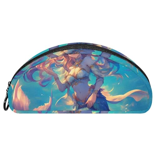 EJFICAHG Federtasche Schöne Meerjungfrau Mädchen Unterwasser Stiftebox Schreibwarenetui Stifteetui Reißverschluss Makeup Kosmetiktasche Reiseveranstalter von EJFICAHG