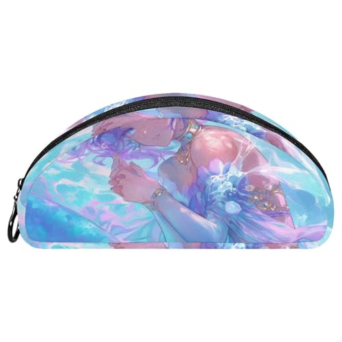 EJFICAHG Federtasche Schöne Meerjungfrau Mädchen Unterwasser Stiftebox Schreibwarenetui Stifteetui Reißverschluss Makeup Kosmetiktasche Reiseveranstalter von EJFICAHG