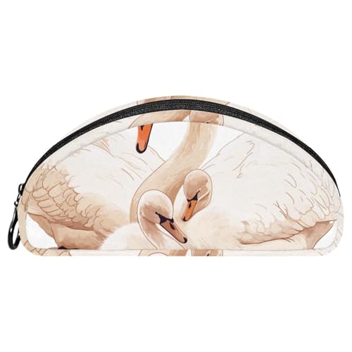 EJFICAHG Federtasche Schwäne Liebe Stiftebox Schreibwarenetui Stifteetui Reißverschluss Makeup Kosmetiktasche Reiseveranstalter von EJFICAHG