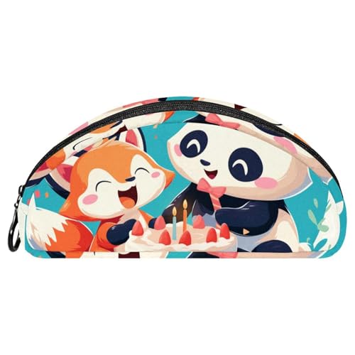 EJFICAHG Federtasche Und Panda Geburtstagstorte Stiftebox Schreibwarenetui Stifteetui Reißverschluss Makeup Kosmetiktasche Reiseveranstalter von EJFICAHG