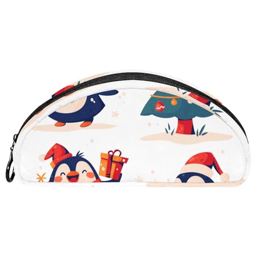 EJFICAHG Federtasche Weihnachten Pinguin Stiftebox Schreibwarenetui Stifteetui Reißverschluss Makeup Kosmetiktasche Reiseveranstalter von EJFICAHG