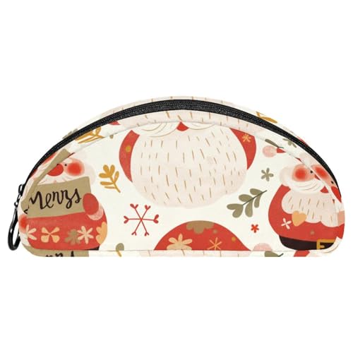 EJFICAHG Federtasche Weihnachten Weihnachtsmann Muster Stiftebox Schreibwarenetui Stifteetui Reißverschluss Makeup Kosmetiktasche Reiseveranstalter von EJFICAHG