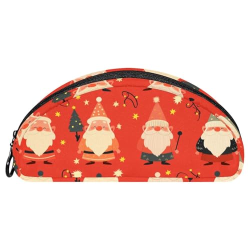EJFICAHG Federtasche Weihnachten Weihnachtsmann Muster Stiftebox Schreibwarenetui Stifteetui Reißverschluss Makeup Kosmetiktasche Reiseveranstalter von EJFICAHG