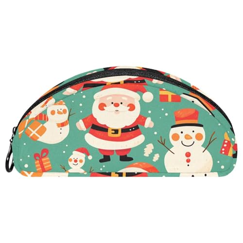 EJFICAHG Federtasche Weihnachten Weihnachtsmann Muster Stiftebox Schreibwarenetui Stifteetui Reißverschluss Makeup Kosmetiktasche Reiseveranstalter von EJFICAHG