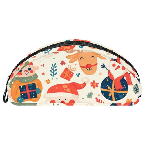 EJFICAHG Federtasche Weihnachten Weihnachtsmann Muster Stiftebox Schreibwarenetui Stifteetui Reißverschluss Makeup Kosmetiktasche Reiseveranstalter von EJFICAHG