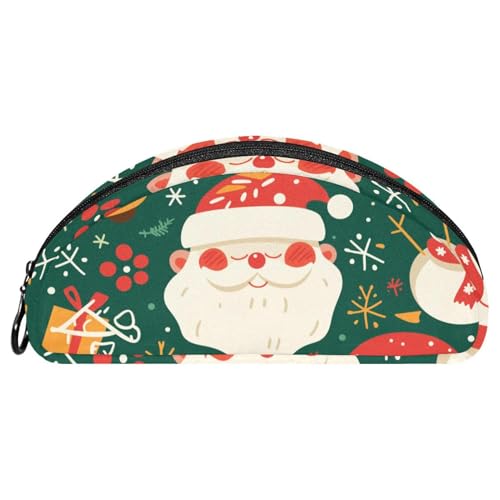 EJFICAHG Federtasche Weihnachten Weihnachtsmann Muster Stiftebox Schreibwarenetui Stifteetui Reißverschluss Makeup Kosmetiktasche Reiseveranstalter von EJFICAHG