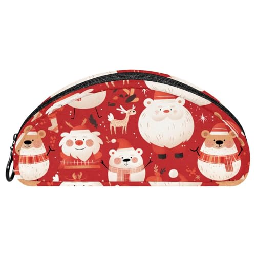 EJFICAHG Federtasche Weihnachts-Muster Stiftebox Schreibwarenetui Stifteetui Reißverschluss Makeup Kosmetiktasche Reiseveranstalter von EJFICAHG