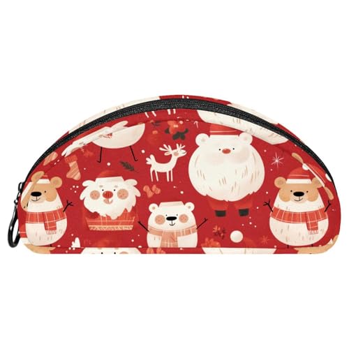 EJFICAHG Federtasche Weihnachts-Muster Stiftebox Schreibwarenetui Stifteetui Reißverschluss Makeup Kosmetiktasche Reiseveranstalter von EJFICAHG