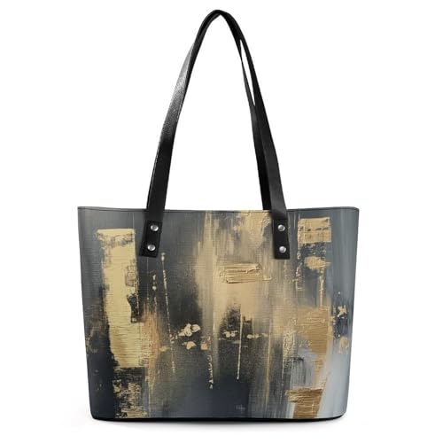 EJFICAHG Handtaschen Für Frauen Gold Silber Druck Leder Tote Bag Satchel Bags Für Mädchen EJFICAHG Handtaschen Für Frauen Gold Silber Druck Leder Tote Bag Satchel Bags Für Mädchen von EJFICAHG
