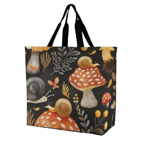 EJFICAHG Handtaschen Für Frauen Snails Mushroom Patterns Einkaufstasche Polyester Tote Bag Satchel Bags von EJFICAHG
