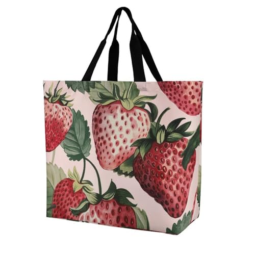 EJFICAHG Handtaschen Für Frauen Strawberris Pattern Einkaufstasche Polyester Tote Bag Satchel Bags von EJFICAHG