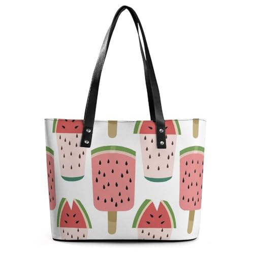 EJFICAHG Handtaschen Für Frauen Wassermelonen Scheiben Muster Leder Tote Bag Satchel Bags Für Mädchen EJFICAHG Handtaschen Für Frauen Wassermelonen Scheiben Muster Leder Tote Bag Satchel Bags Für Mädchen von EJFICAHG