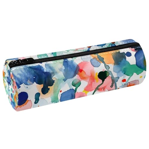 EJFICAHG Stiftetasche Aquarell Kakteen Und Blumen Holz Hintergrund Federmäppchen Schreibwarenetui Stifteetui Kosmetiktasche Kosmetiktasche Kosmetiktasche von EJFICAHG